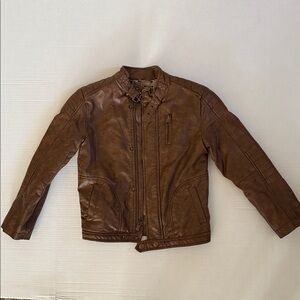 Brown Non-Leather Jacket with faux fur inside
